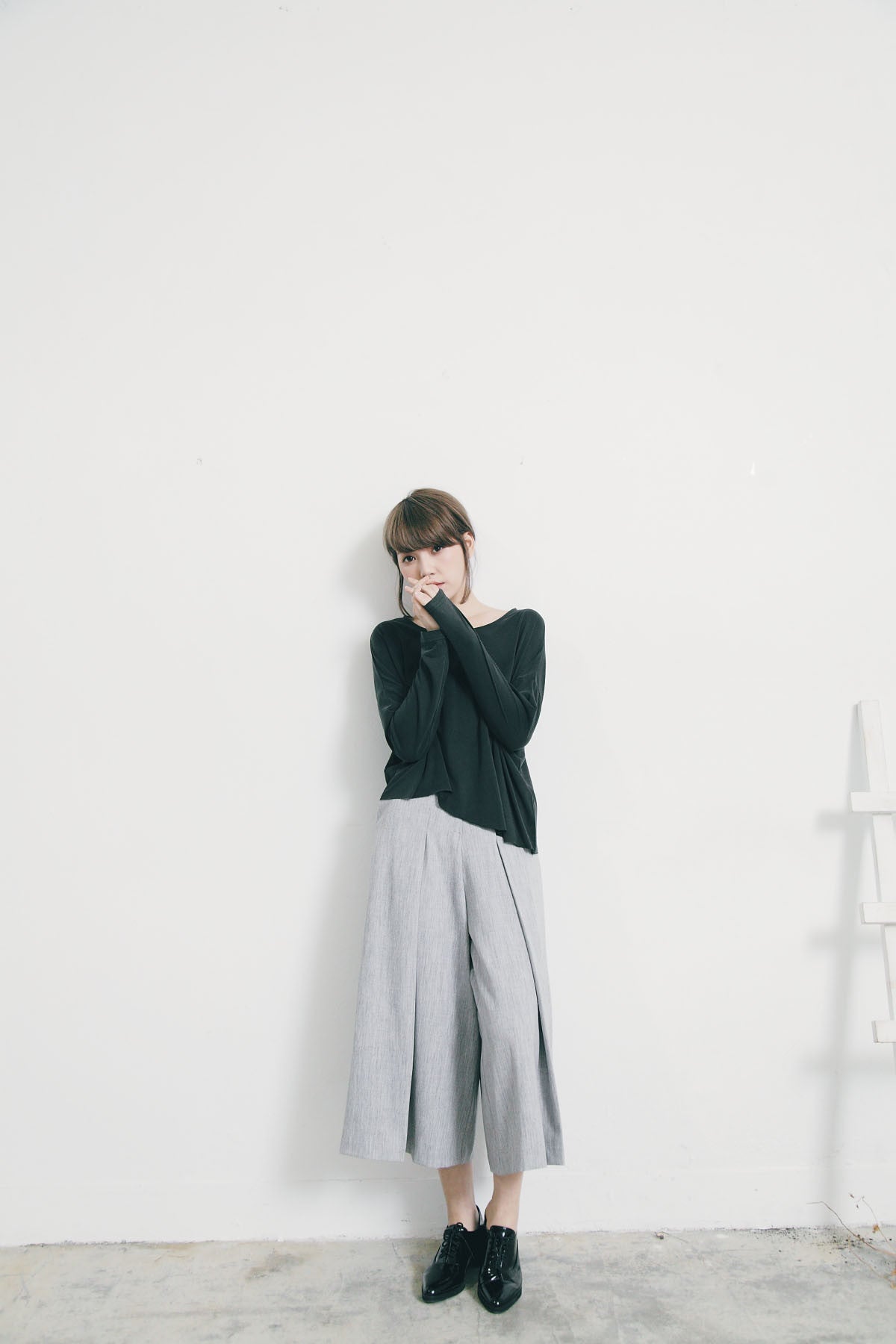 雙活褶八分寬褲(兩色)