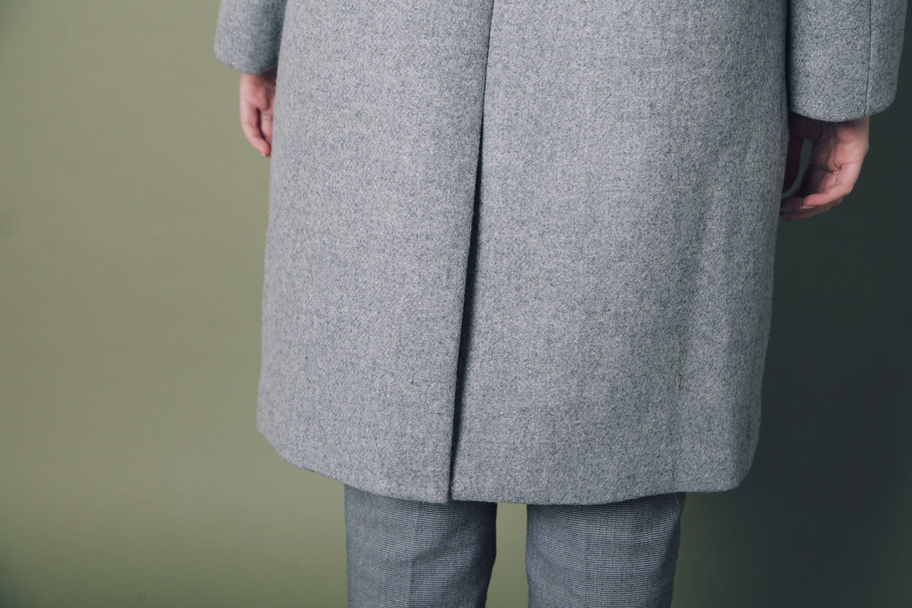 率性翻領羊毛大衣