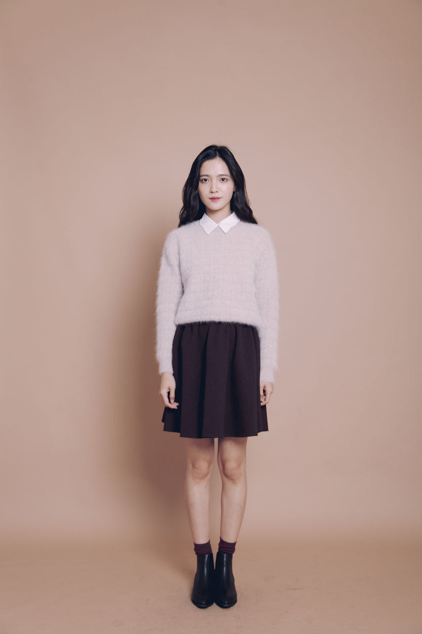 打摺極挺短圓裙