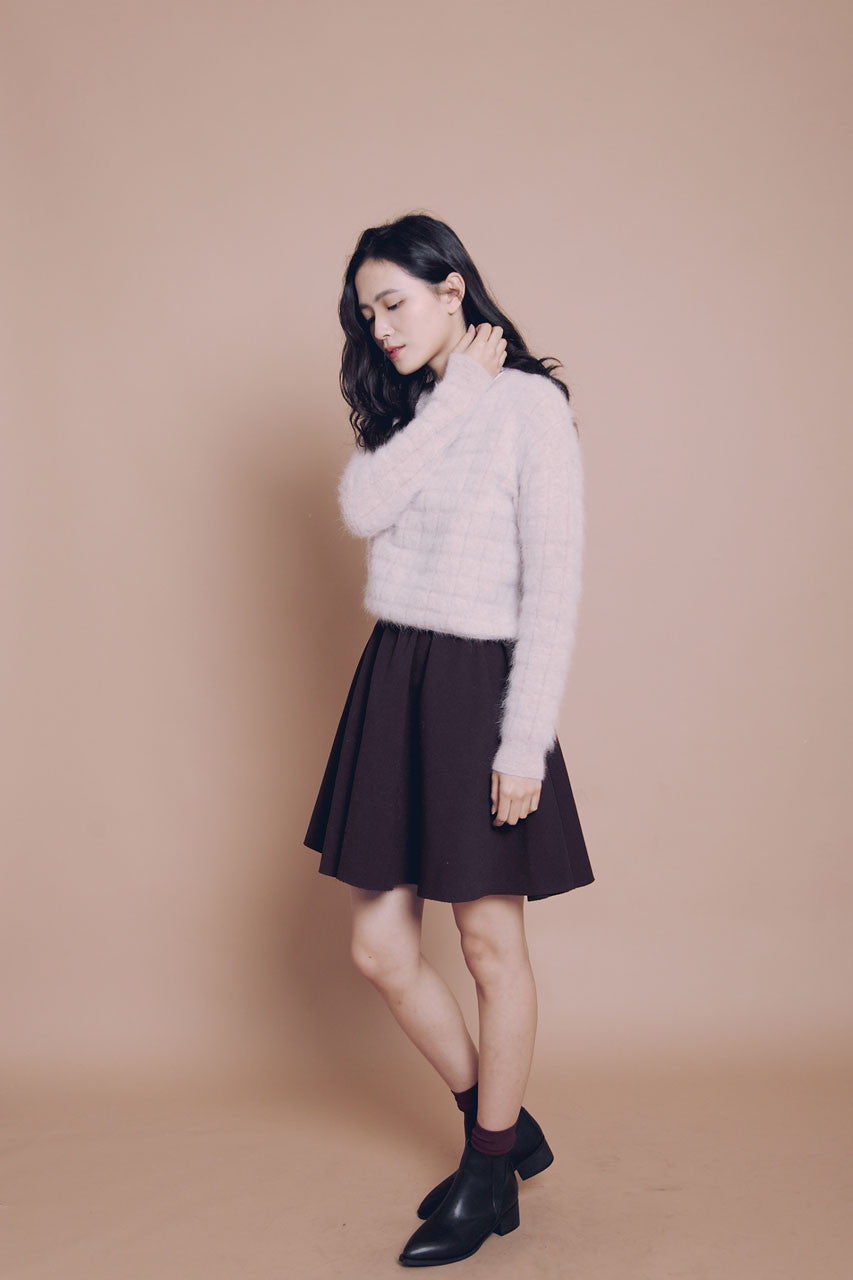 打摺極挺短圓裙