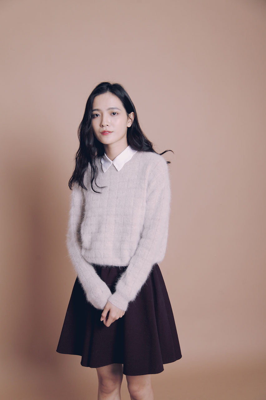 打摺極挺短圓裙