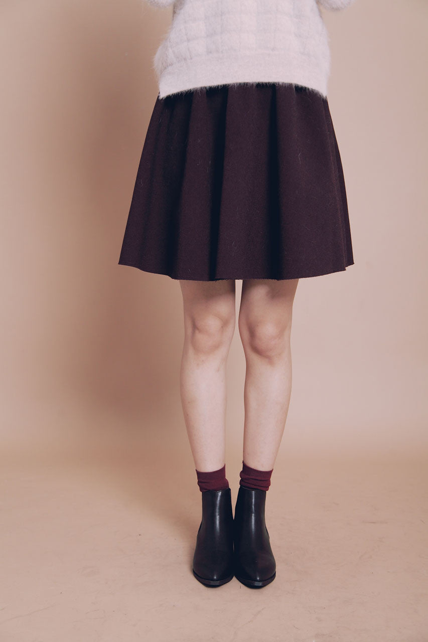 打摺極挺短圓裙