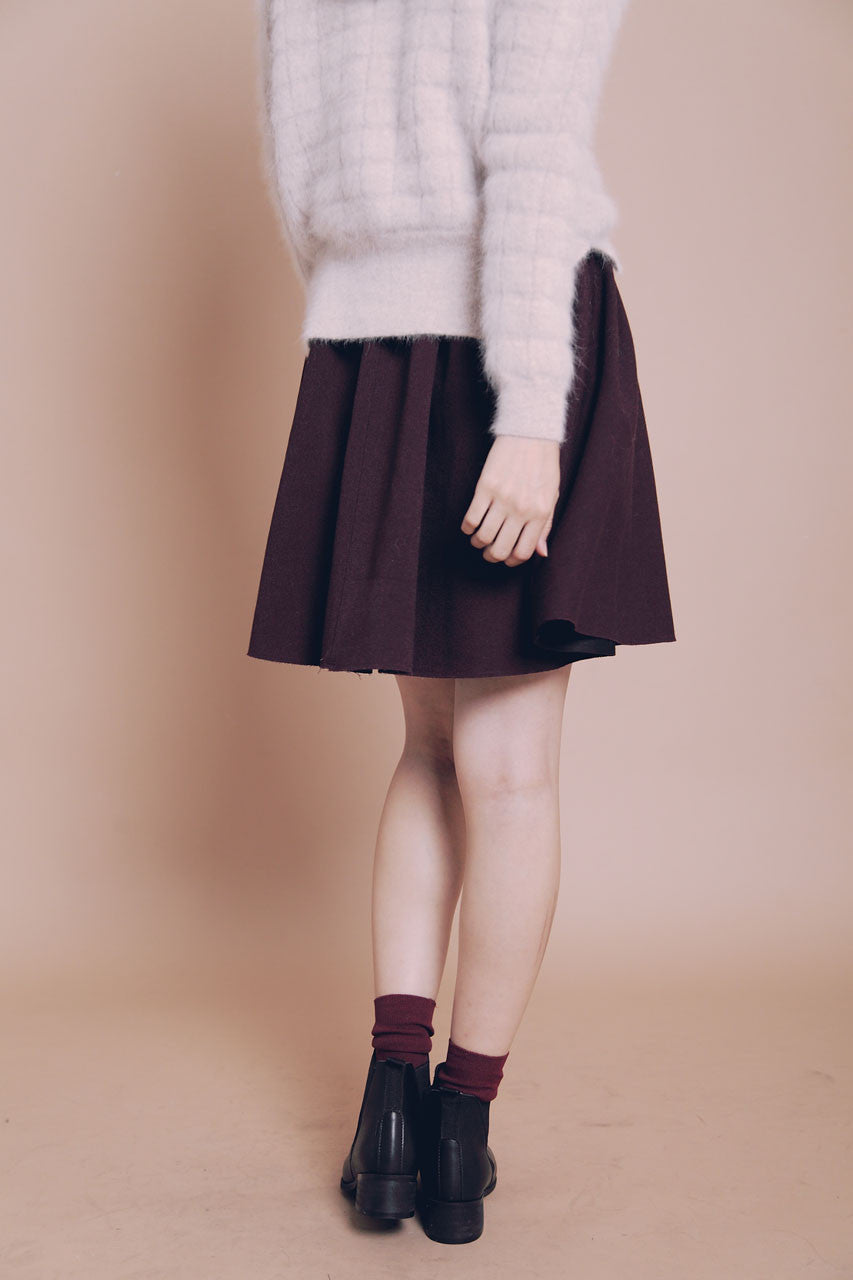 打摺極挺短圓裙