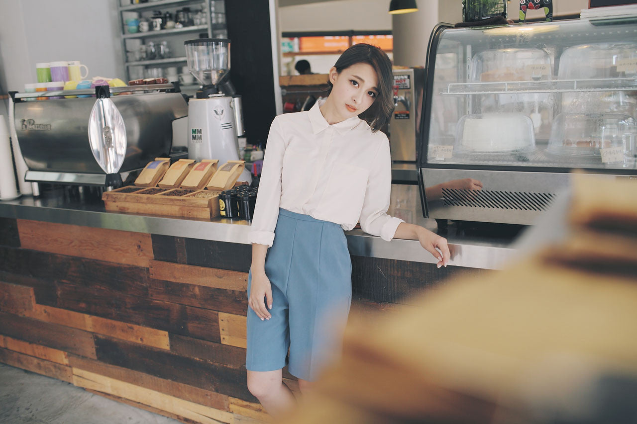 寬版五分褲(兩色)