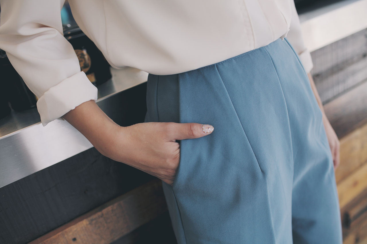 寬版五分褲(兩色)