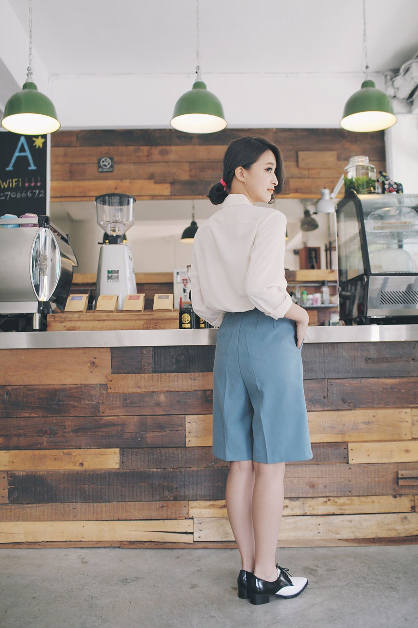 寬版五分褲(兩色)