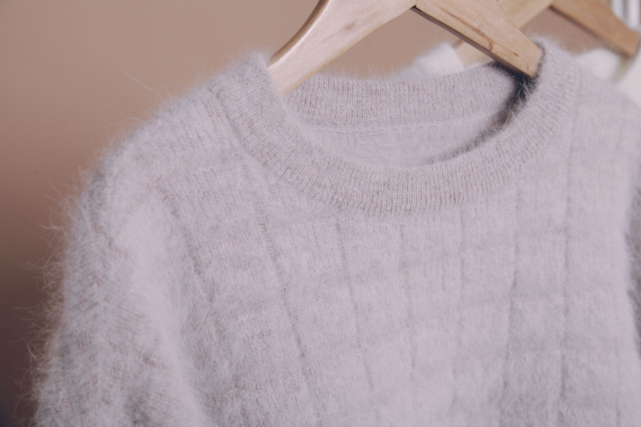 方格壓紋羊毛衣(三色)