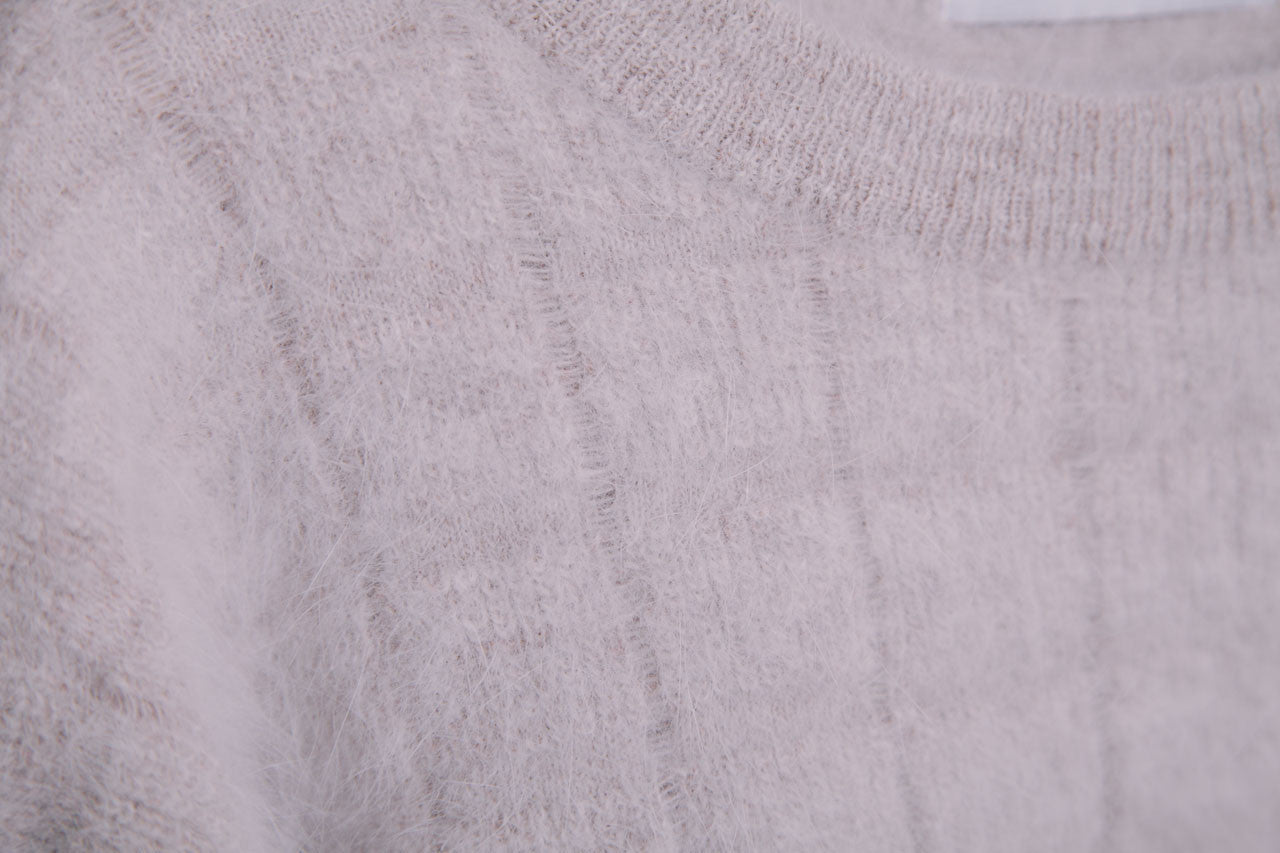 方格壓紋羊毛衣(三色)