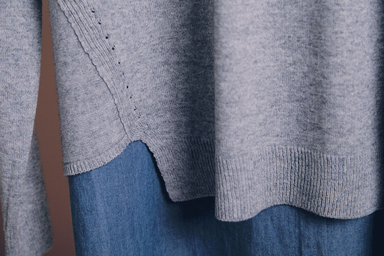 假兩件針織襯衫