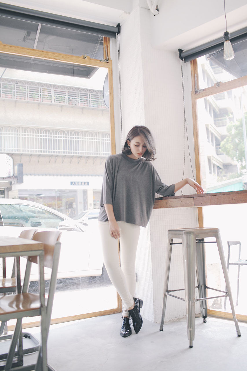 素面寬袖上衣(兩色)