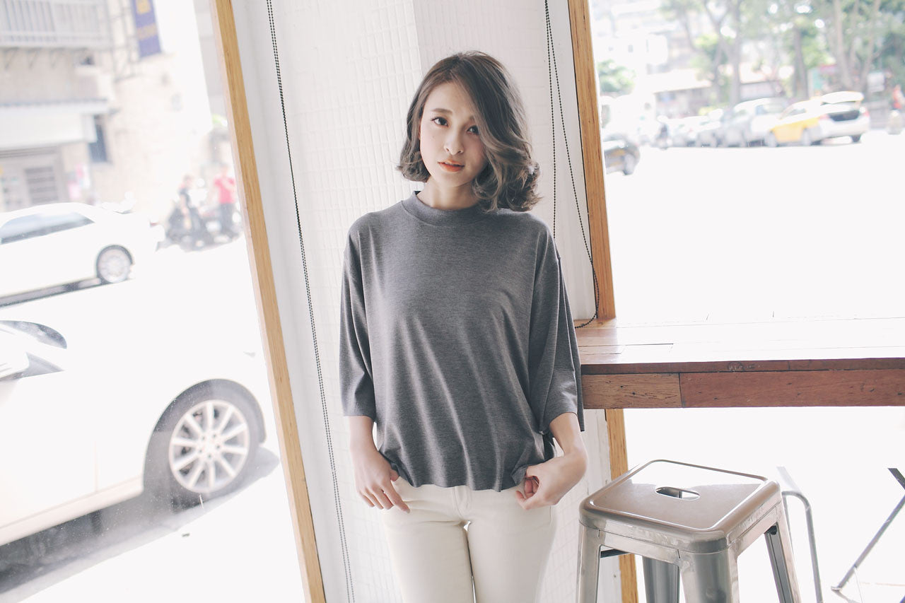 素面寬袖上衣(兩色)