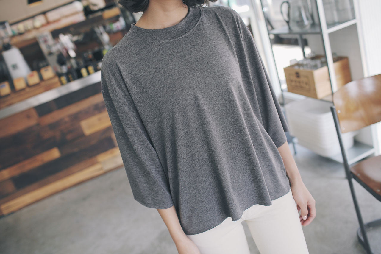 素面寬袖上衣(兩色)