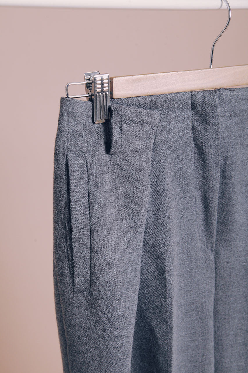 側斜壓折九分西褲