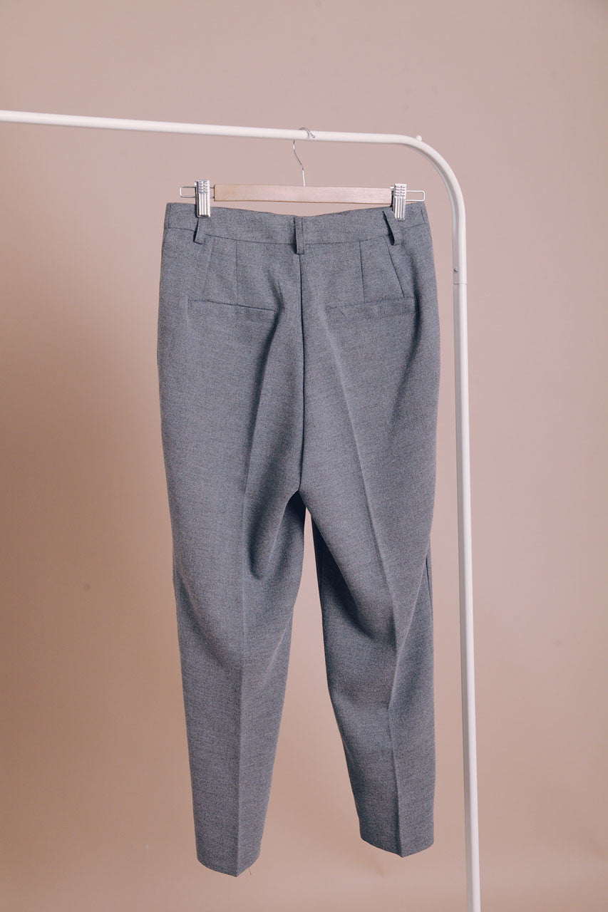 側斜壓折九分西褲