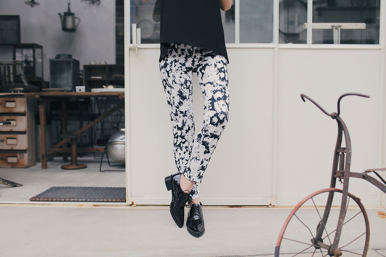 個性印花高腰長褲