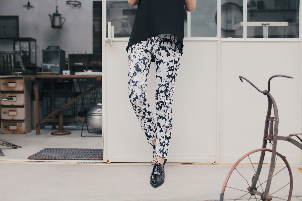 個性印花高腰長褲