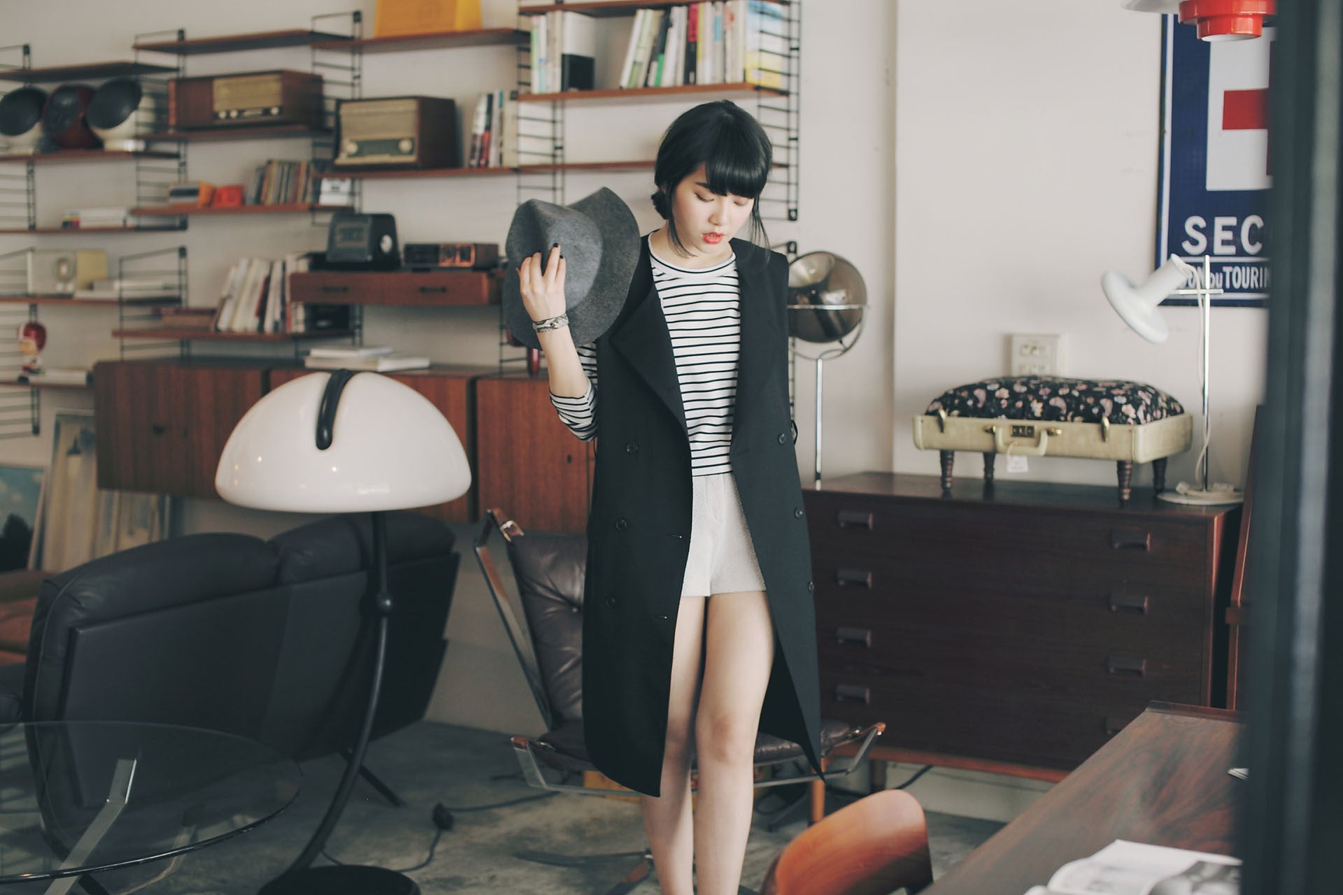 4Way撞色挺版風衣-綠/黑