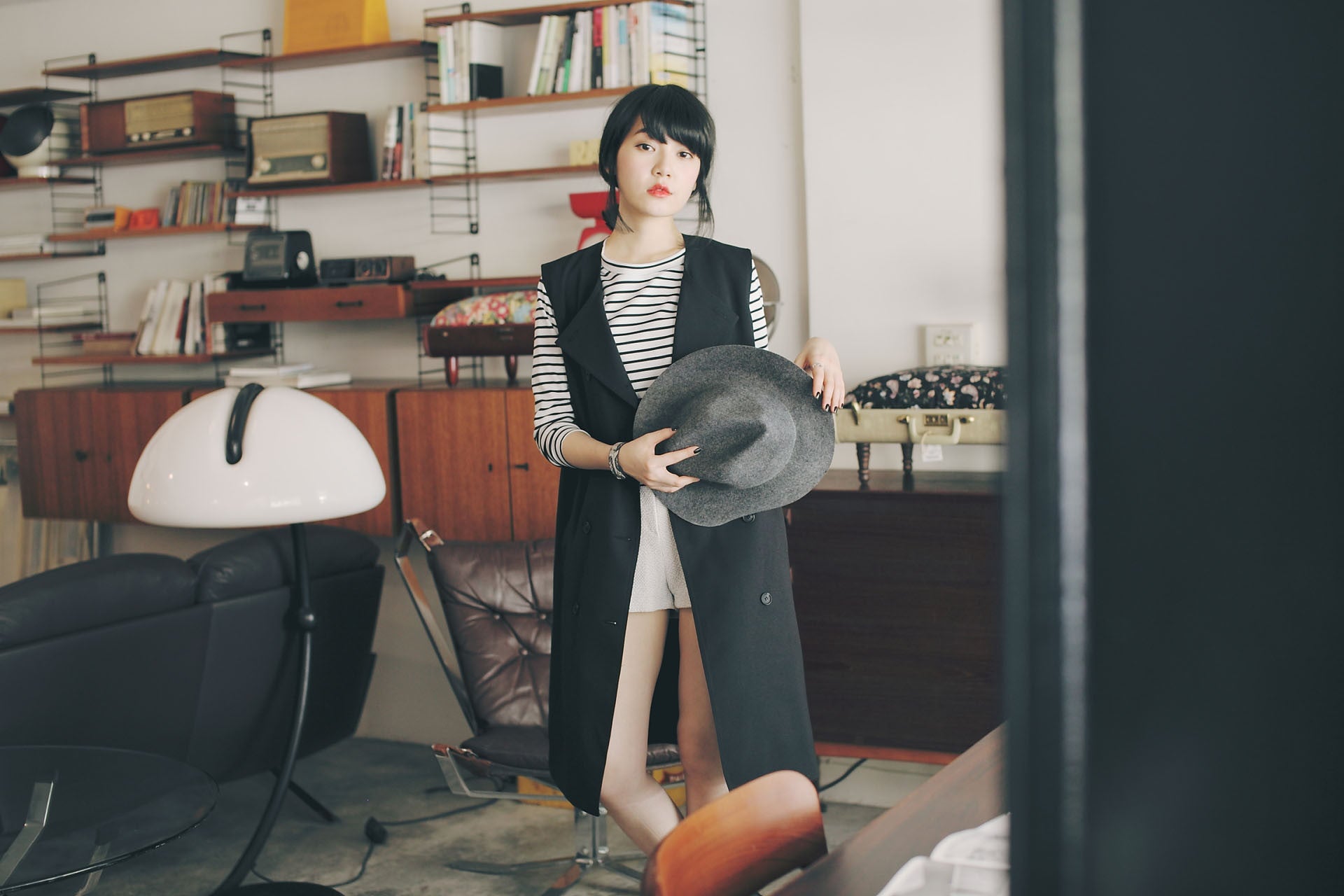 4Way撞色挺版風衣-綠/黑