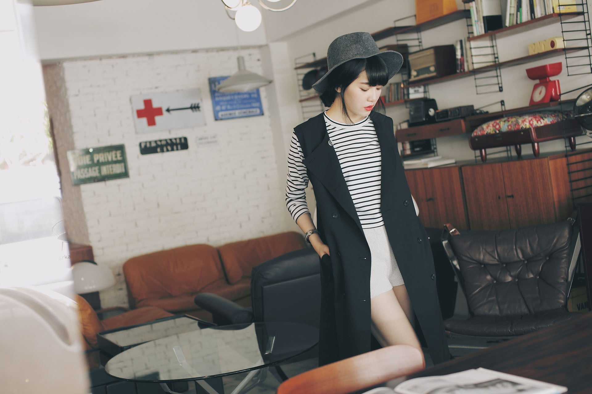 4Way撞色挺版風衣-綠/黑