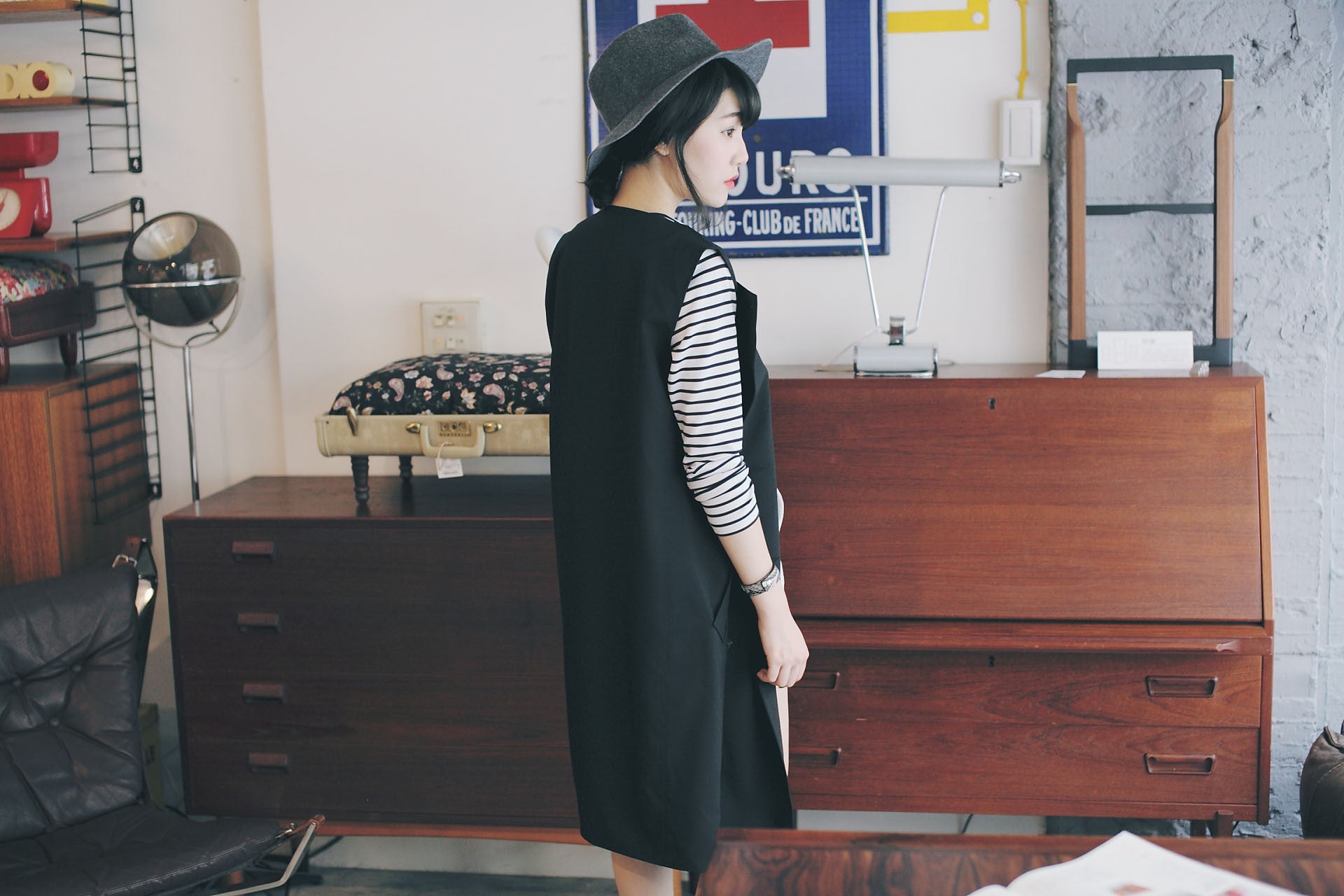 4Way撞色挺版風衣-綠/黑