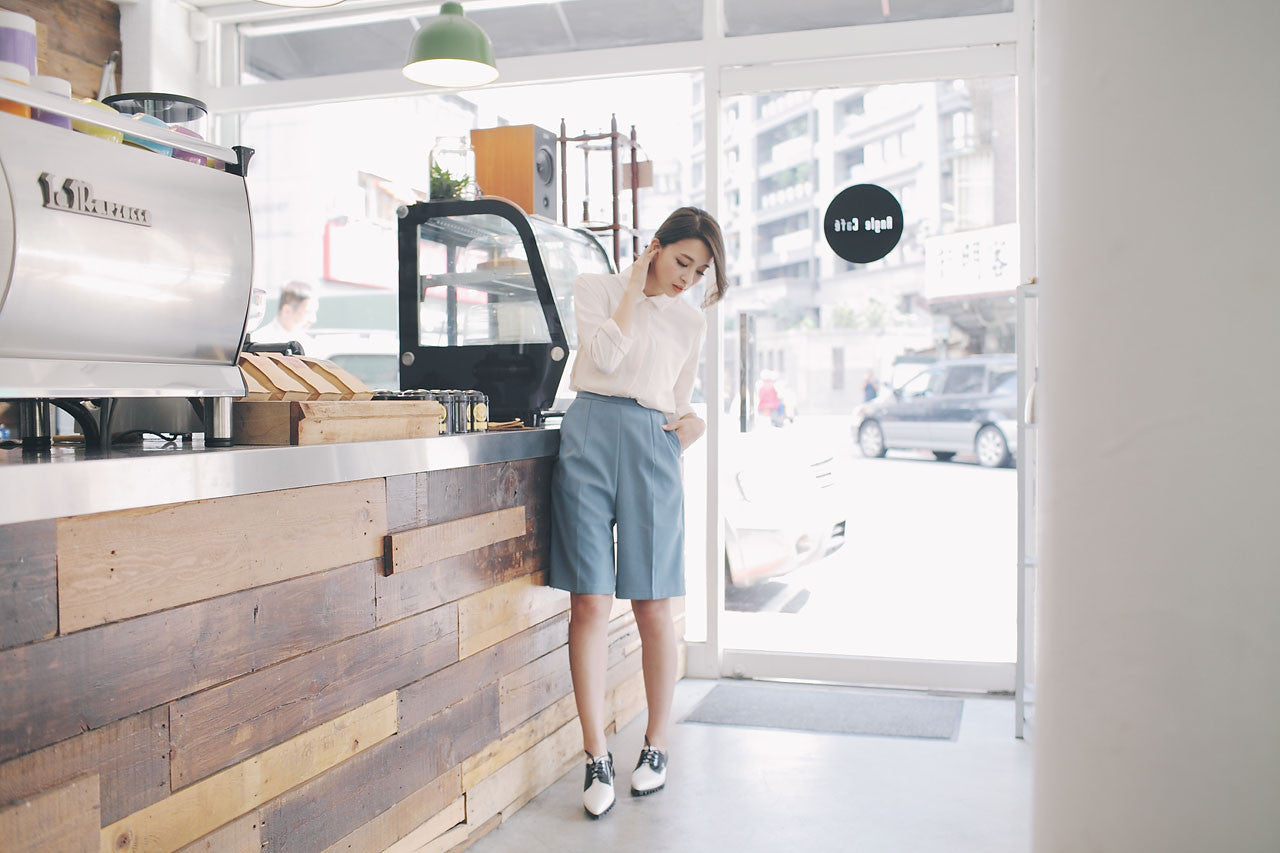 寬版五分褲(兩色)