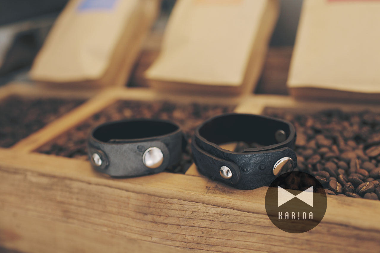 駝鳥皮手環(兩色)