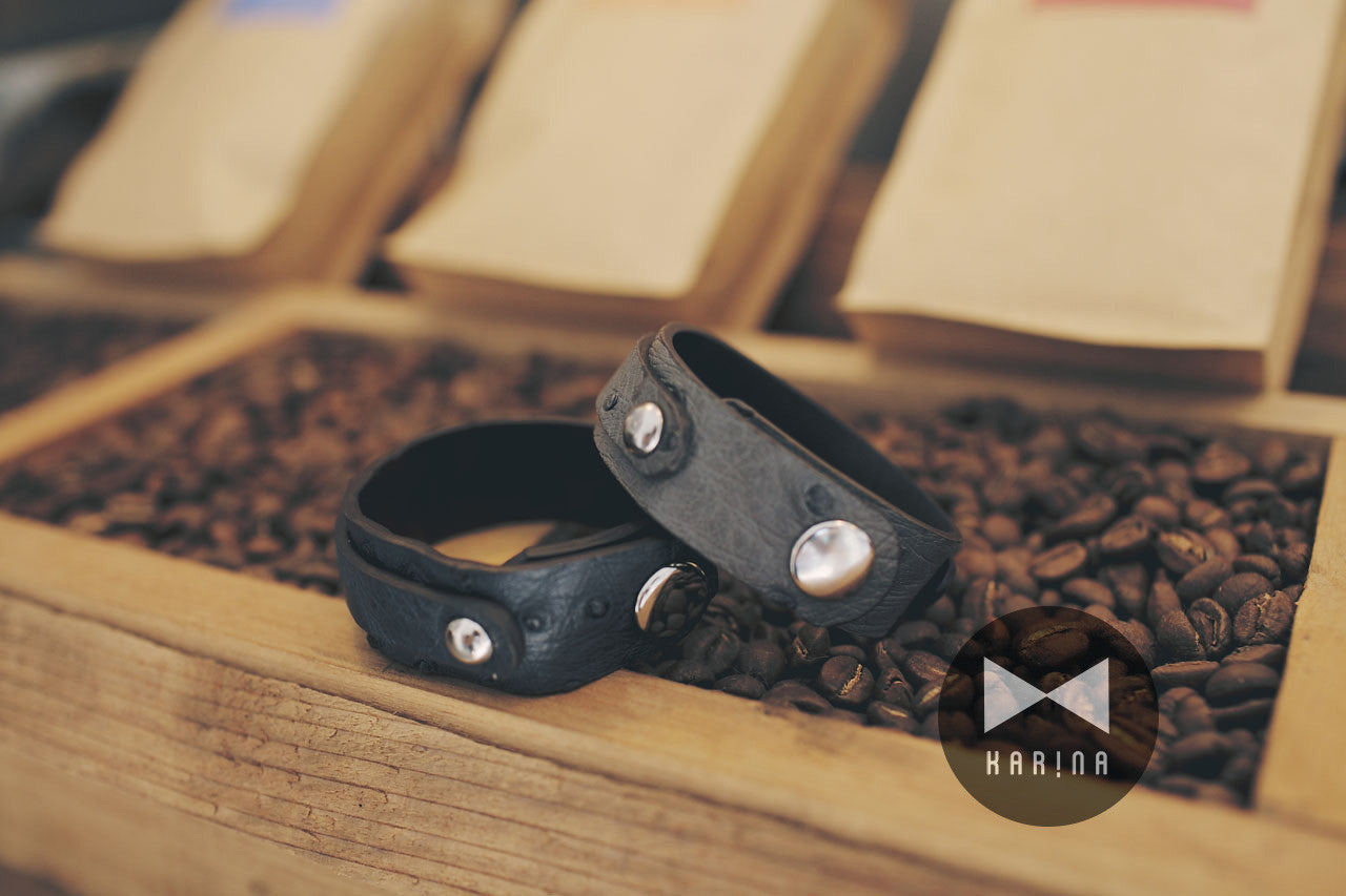 駝鳥皮手環(兩色)