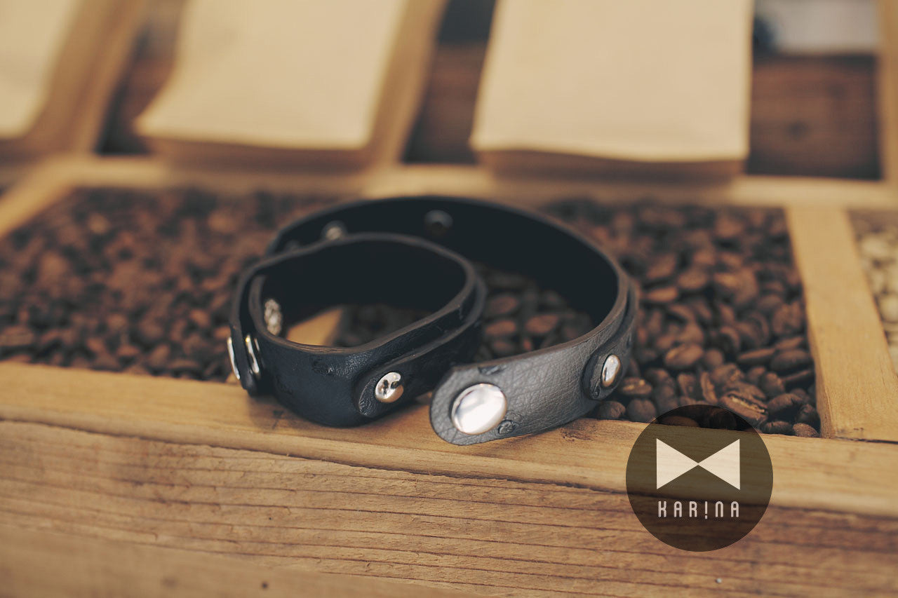 駝鳥皮手環(兩色)