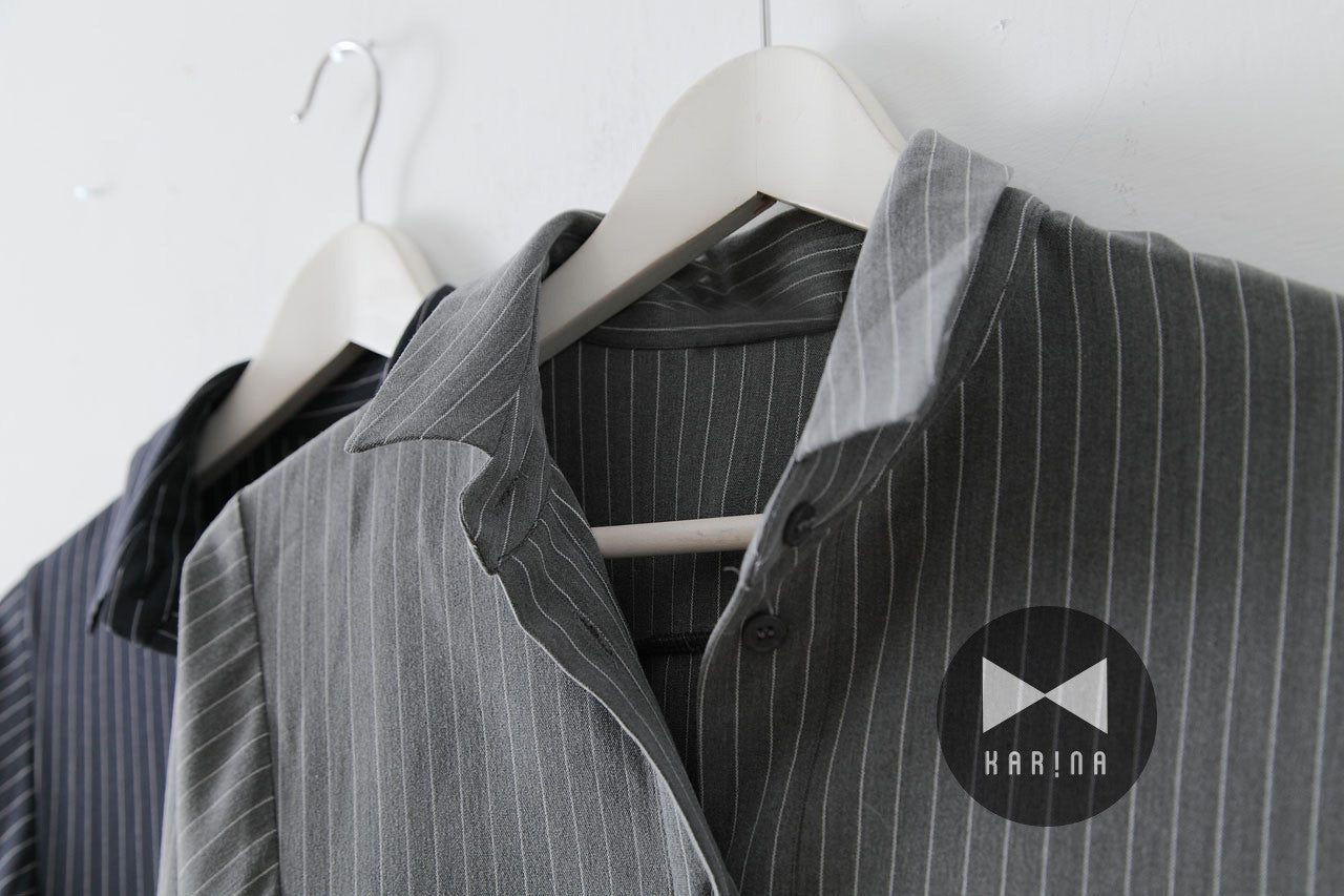 條紋襯衫式洋裝