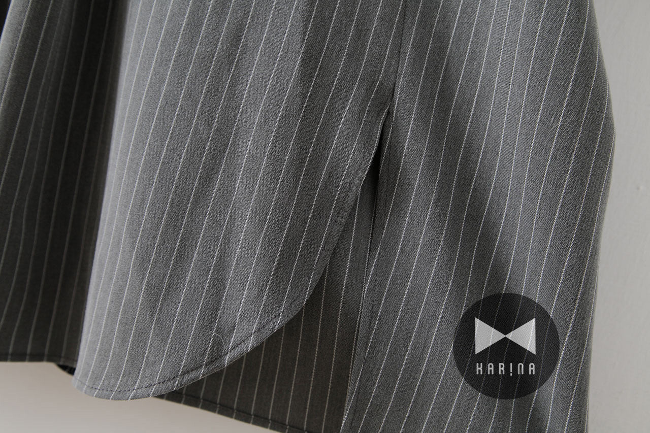 條紋襯衫式洋裝