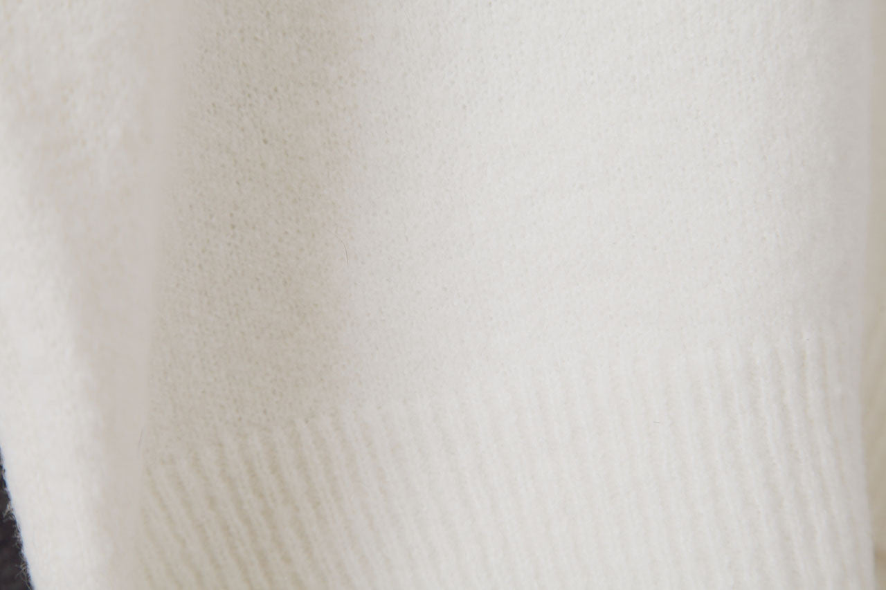 薄軟高領毛線衣-混灰