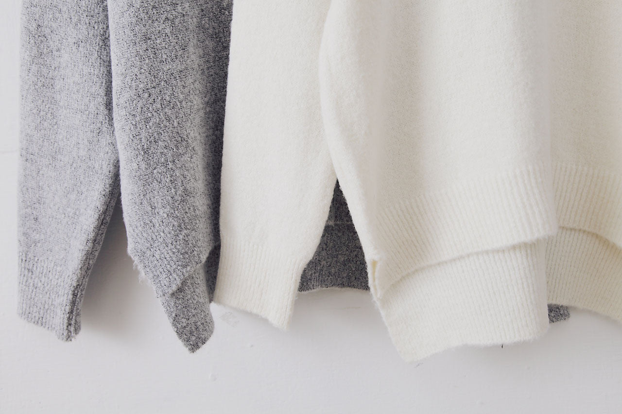 薄軟高領毛線衣-混灰