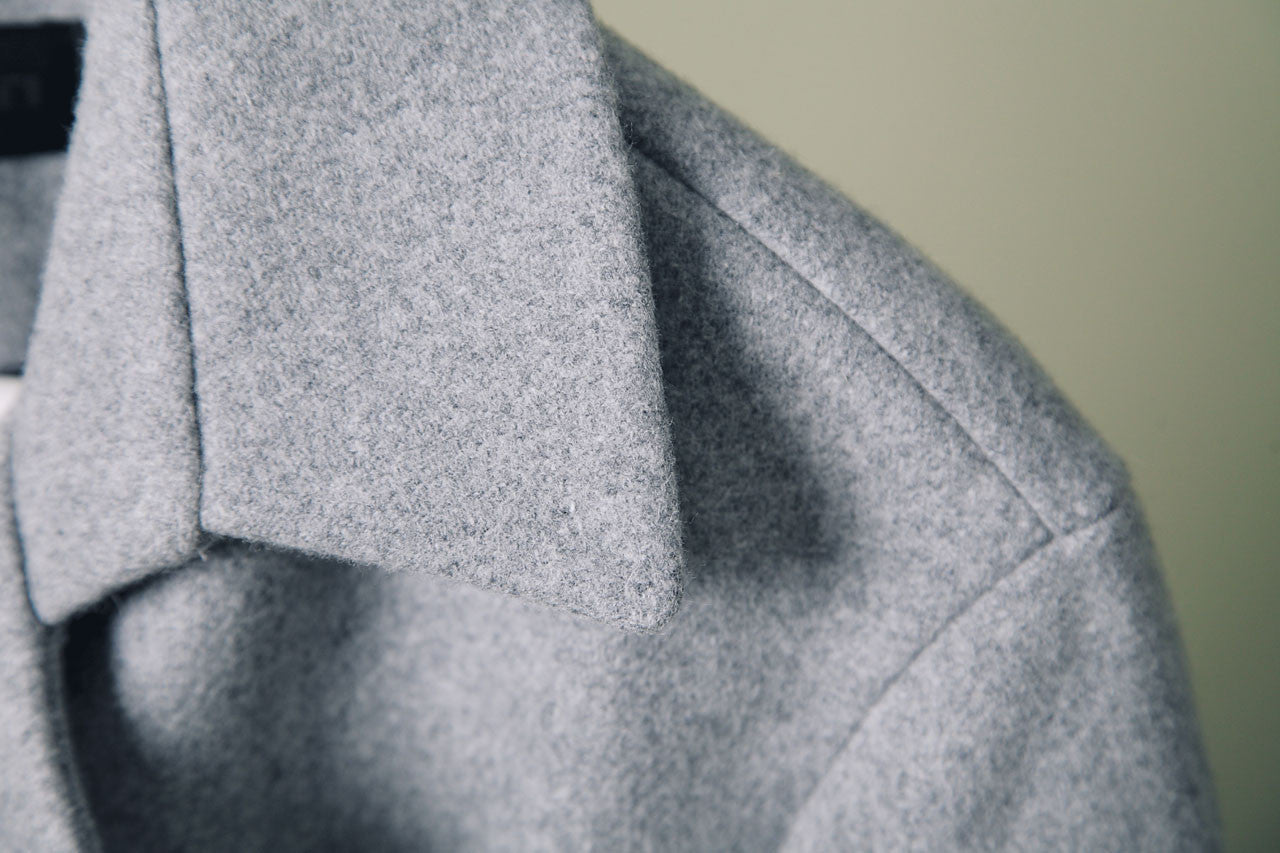 率性翻領羊毛大衣