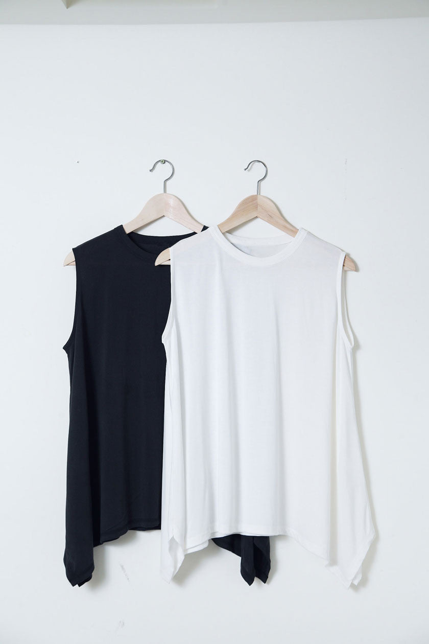 不規則下擺長背心(兩色)