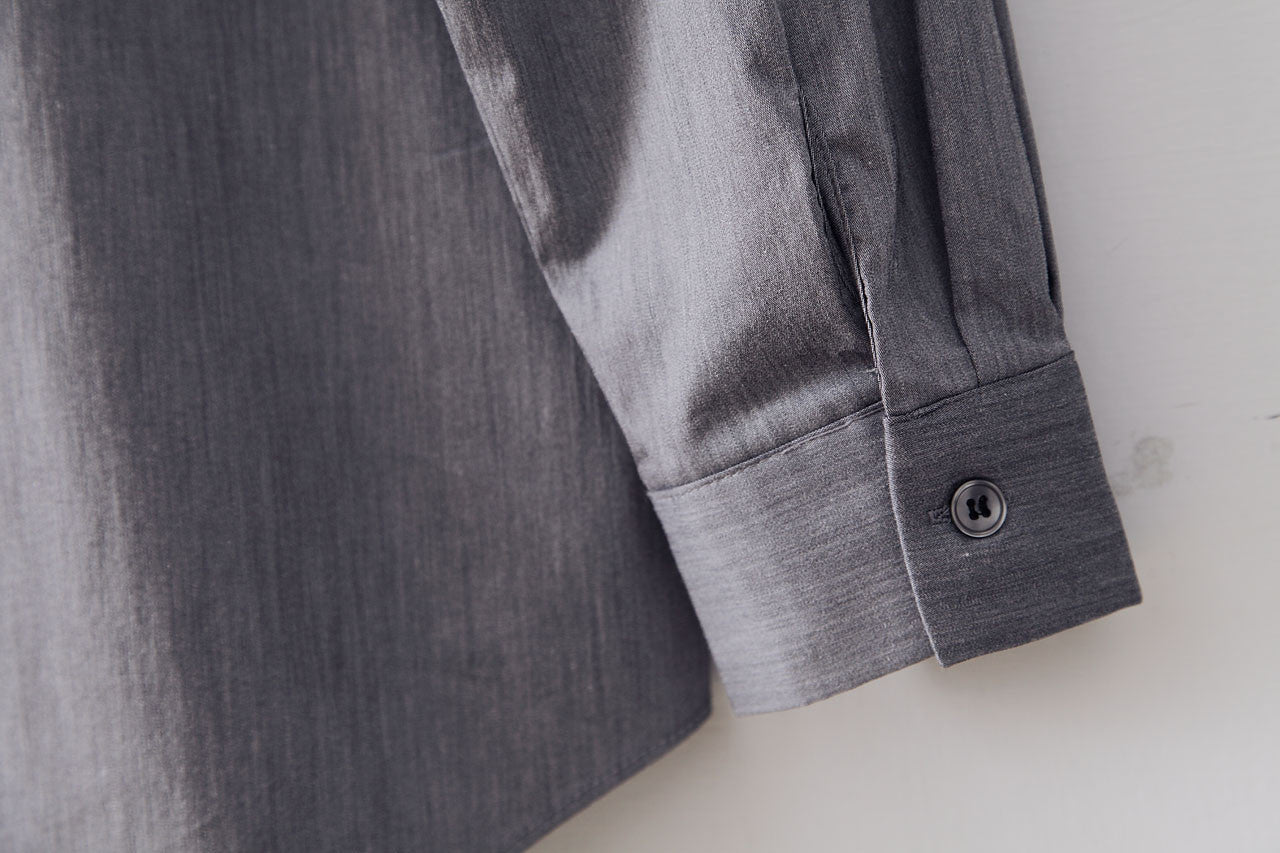 灰色拼接造型襯衫