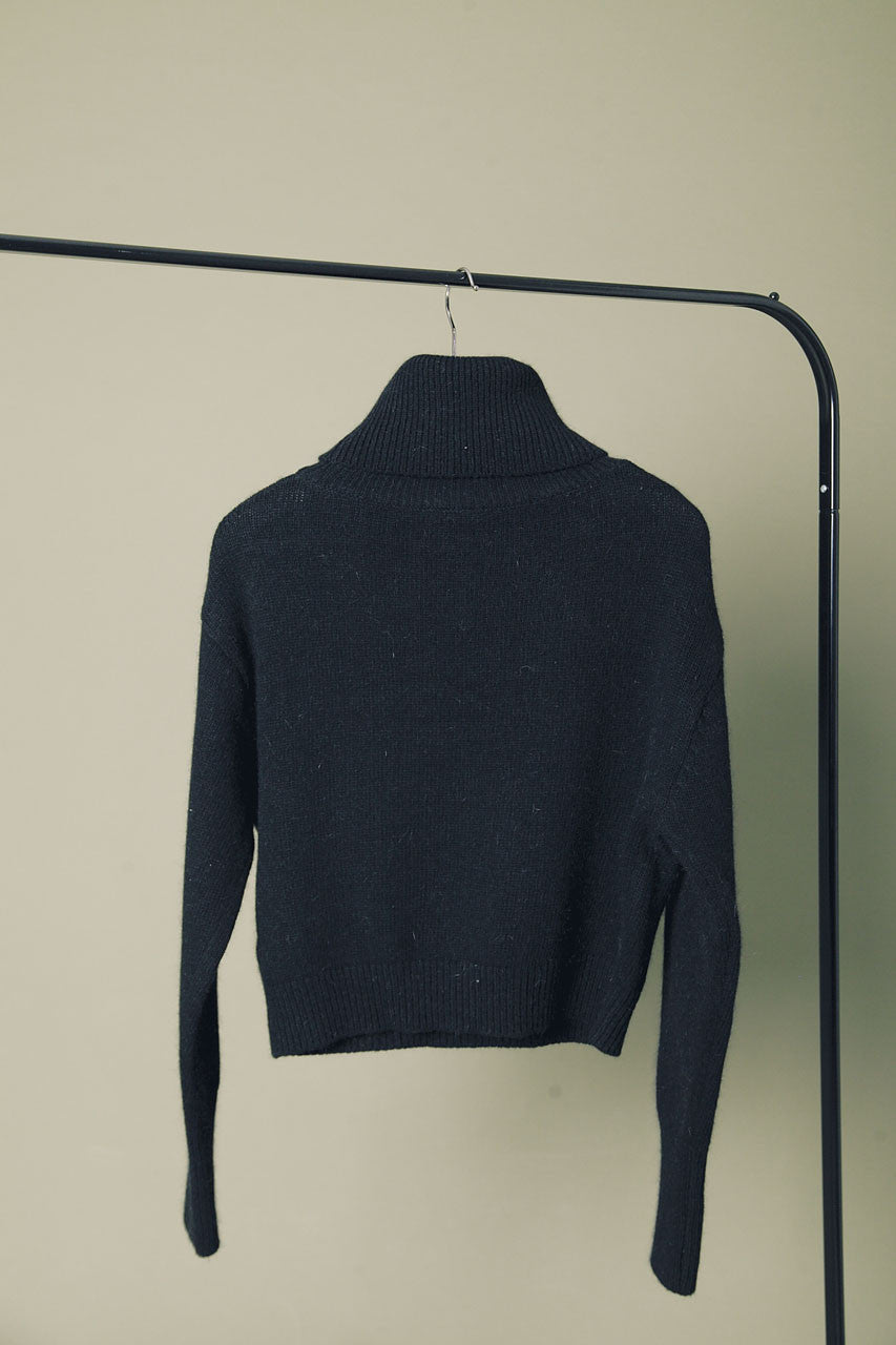 素面高領羊毛毛衣(兩色)