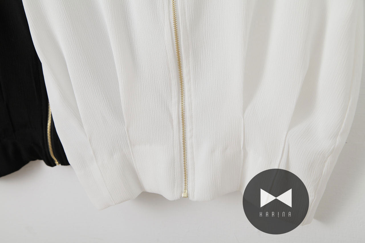 下擺打褶縮腰短背心