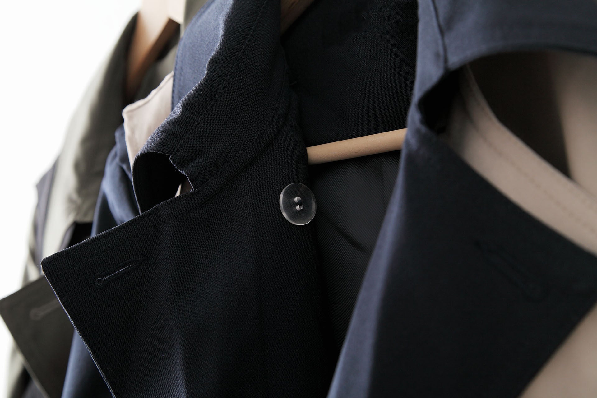 4Way撞色挺版風衣-綠/黑