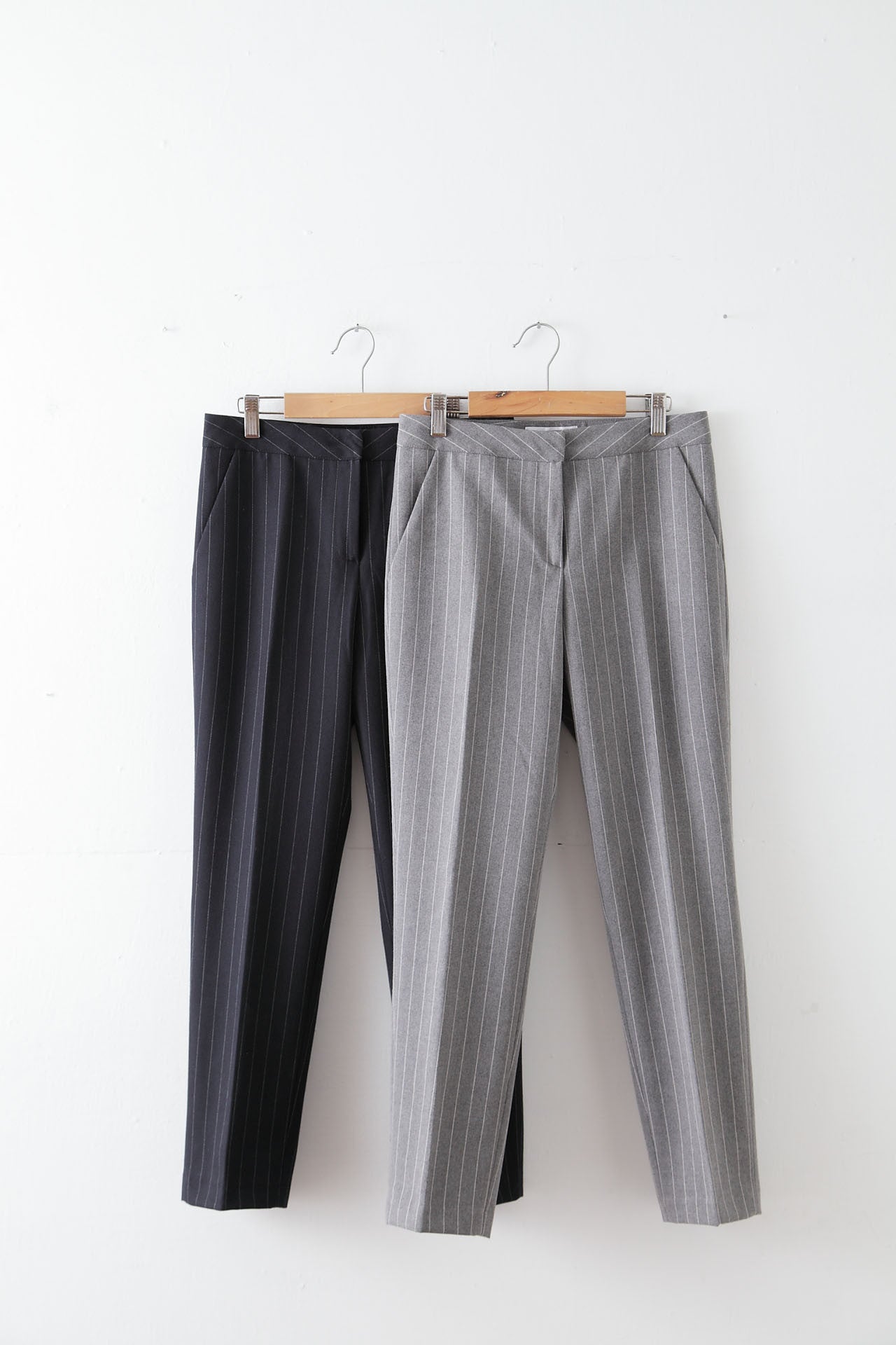 挺版直條開衩長褲