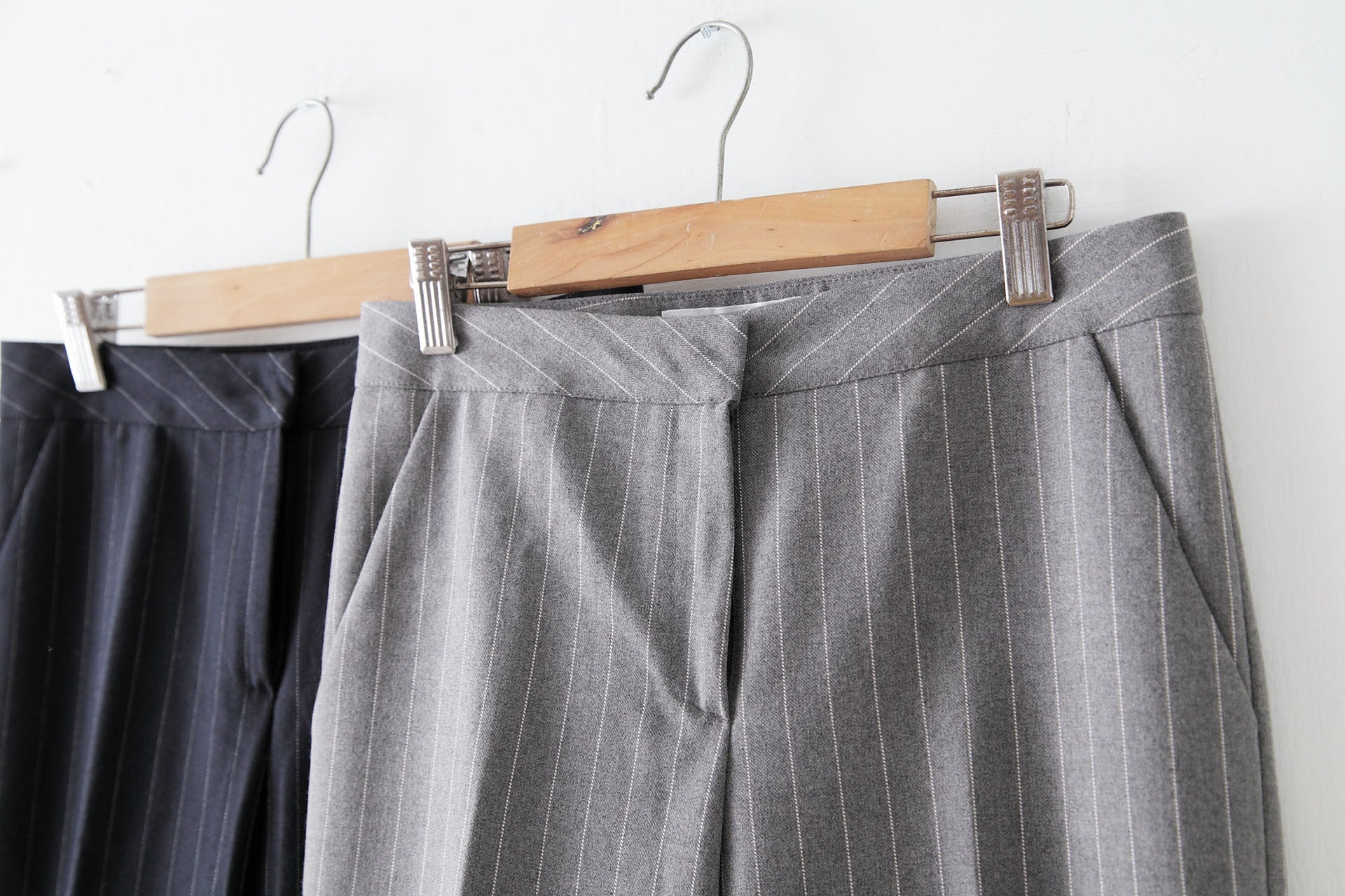 挺版直條開衩長褲